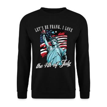 Drapeau américain de la Statue de la Liberté du 4 juillet - Sweat-shirt Unisexe - noir - Devant - Alina (178cm) & Michal (187cm)