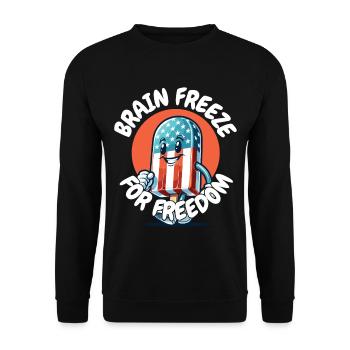 Brain Freeze Rétro Vintage Design Juillet Ice On - Sweat-shirt Unisexe - noir - Devant - Alina (178cm) & Michal (187cm)