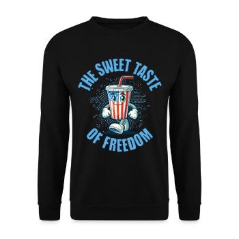 Taste Of Freedom Retro Vintage Design - Unisex Sweatshirt - black - Front - Alina (178cm) & Michal (187cm)