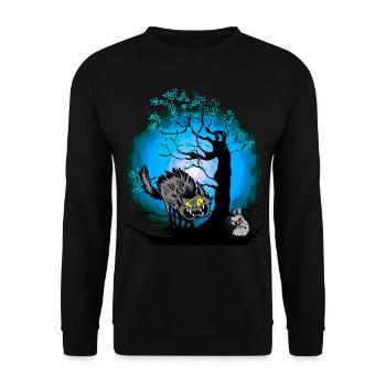 Halloween Cat Cats Mouse - Unisex Sweatshirt - black - Front - Alina (178cm) & Michal (187cm)
