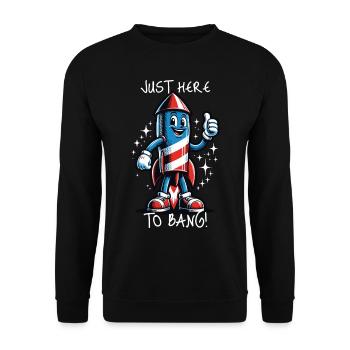 Ici pour sonner le 4 juillet Memorial Day Indépendance - Sweat-shirt Unisexe - noir - Devant - Alina (178cm) & Michal (187cm)