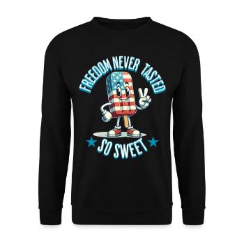 Taste of Freedom 4 juillet Ice Cream Design - Sweat-shirt Unisexe - noir - Devant - Alina (178cm) & Michal (187cm)