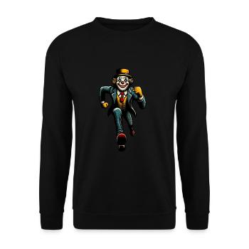 Halloween Costume Decoration Spooky Party Design - Unisex Sweatshirt - black - Front - Alina (178cm) & Michal (187cm)