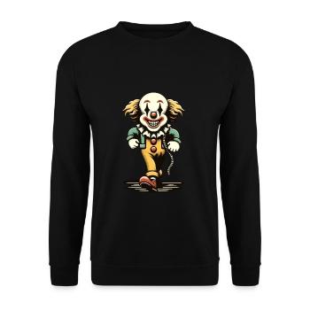 Halloween Costume Decoration Spooky Party Design - Unisex Sweatshirt - black - Front - Alina (178cm) & Michal (187cm)