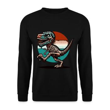 TRex dinosaure zombie Halloween Costume Décoration - Sweat-shirt Unisexe - noir - Devant - Alina (178cm) & Michal (187cm)