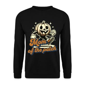 Maman du champ de citrouilles Vintage Halloween Dicton - Sweat-shirt Unisexe - noir - Devant - Alina (178cm) & Michal (187cm)