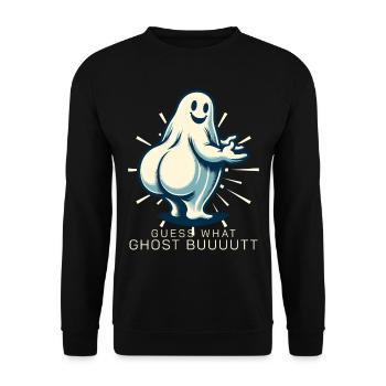Costume d’Halloween fantômes cul drôle dicton - Sweat-shirt Unisexe - noir - Devant - Alina (178cm) & Michal (187cm)
