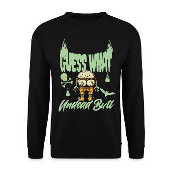 Halloween Costume Decoration Scary Disguise - Unisex Sweatshirt - black - Front - Alina (178cm) & Michal (187cm)