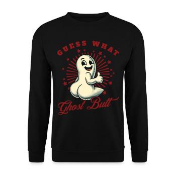 Devinez ce que les fantômes disent drôles de fantômes - Sweat-shirt Unisexe - noir - Devant - Alina (178cm) & Michal (187cm)