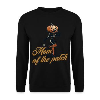 Maman du champ de citrouilles drôle disant Halloween - Sweat-shirt Unisexe - noir - Devant - Alina (178cm) & Michal (187cm)