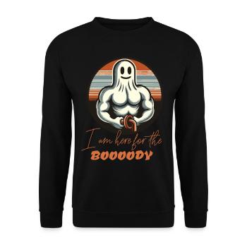 Funny Halloween Streetwear For the Body - Unisex Sweatshirt - black - Front - Alina (178cm) & Michal (187cm)