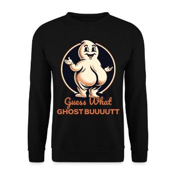 Halloween Costume Ghosts Butt Funny Ghosts - Unisex Sweatshirt - black - Front - Alina (178cm) & Michal (187cm)