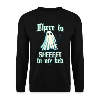 Drôles de fantômes disant dans mon lit Halloween - Sweat-shirt Unisexe - noir - Devant - Alina (178cm) & Michal (187cm)