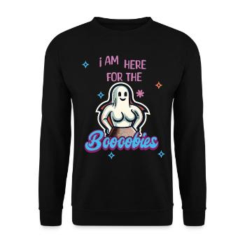 Costume d’Halloween Drôle Fantômes Dire - Sweat-shirt Unisexe - noir - Devant - Alina (178cm) & Michal (187cm)