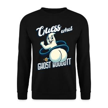 Devinez ce que les fantômes disent drôles de fantômes - Sweat-shirt Unisexe - noir - Devant - Alina (178cm) & Michal (187cm)