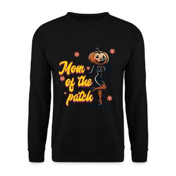 Maman du champ de citrouilles drôle disant Halloween - Sweat-shirt Unisexe - noir - Devant - Alina (178cm) & Michal (187cm)
