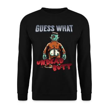 Eerie Disguise Funny Saying Undead - Unisex Sweatshirt - black - Front - Alina (178cm) & Michal (187cm)