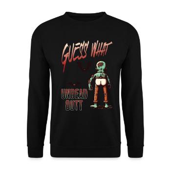 Halloween Costume Décoration Mort-vivant Butt - Sweat-shirt Unisexe - noir - Devant - Alina (178cm) & Michal (187cm)