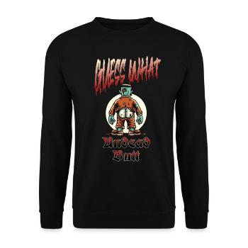 Cul mort-vivant drôle disant costume d’Halloween - Sweat-shirt Unisexe - noir - Devant - Alina (178cm) & Michal (187cm)