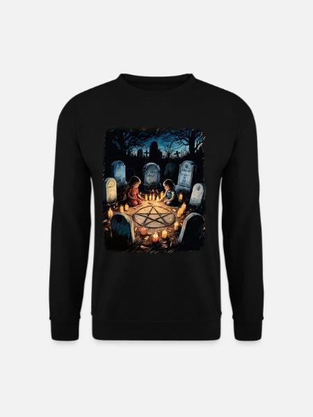 Retro Vintage Design Okkulte Beschwörung Rituale - Unisex Pullover - Schwarz