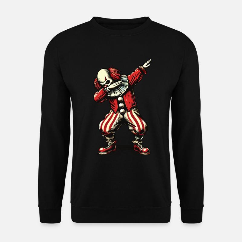 Creepy Dabbing Design Dabbing Clown - Unisex Sweatshirt - black