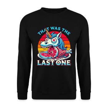 Creepy unicorn lover lust for macabre - Unisex Sweatshirt - black - Front - Alina (178cm) & Michal (187cm)
