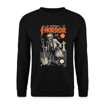 Lustiges Comic Cover Last Minute Kostüm - Unisex Pullover - Schwarz - Vorne - Alina (178cm) & Michal (187cm)