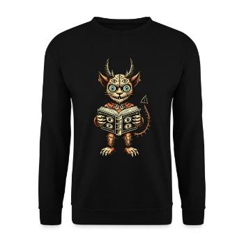 Creepy Demons Chat Propriétaire de chat gothique - Sweat-shirt Unisexe - noir - Devant - Alina (178cm) & Michal (187cm)