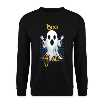 Funny Ghost Design Costume Idea For Cool - Unisex Sweatshirt - black - Front - Alina (178cm) & Michal (187cm)