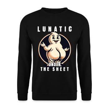 Funny Ghost Design Last Minute Costume - Unisex Sweatshirt - black - Front - Alina (178cm) & Michal (187cm)