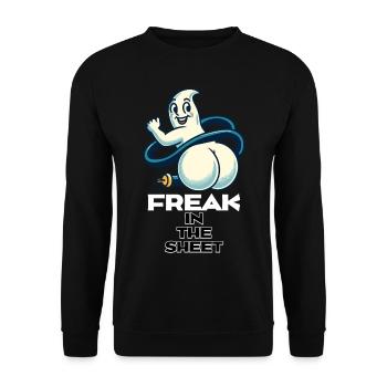 Freak sous la feuille drôle de conception fantôme - Sweat-shirt Unisexe - noir - Devant - Alina (178cm) & Michal (187cm)