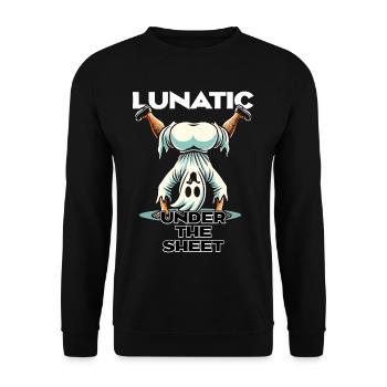 Lunatique sous feuille drôle Ghost Design - Sweat-shirt Unisexe - noir - Devant - Alina (178cm) & Michal (187cm)