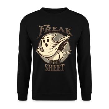Ghost Shows Butt Freak In The Sheet Humor - Unisex Sweatshirt - black - Front - Alina (178cm) & Michal (187cm)