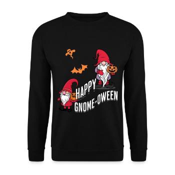 Happy Gnome-Oween Last Minute Costume - Unisex Sweatshirt - black - Front - Alina (178cm) & Michal (187cm)