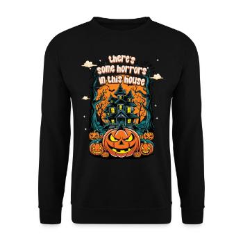 Theres Some Horrors In This House - Unisex Sweatshirt - black - Front - Alina (178cm) & Michal (187cm)