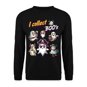 Drôle fantôme collection Vintage Retro Design - Sweat-shirt Unisexe - noir - Devant - Alina (178cm) & Michal (187cm)