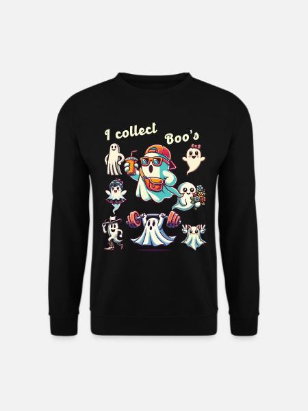 Lustiger Gespenster Sammler Vintage Retro Design - Unisex Pullover - Schwarz
