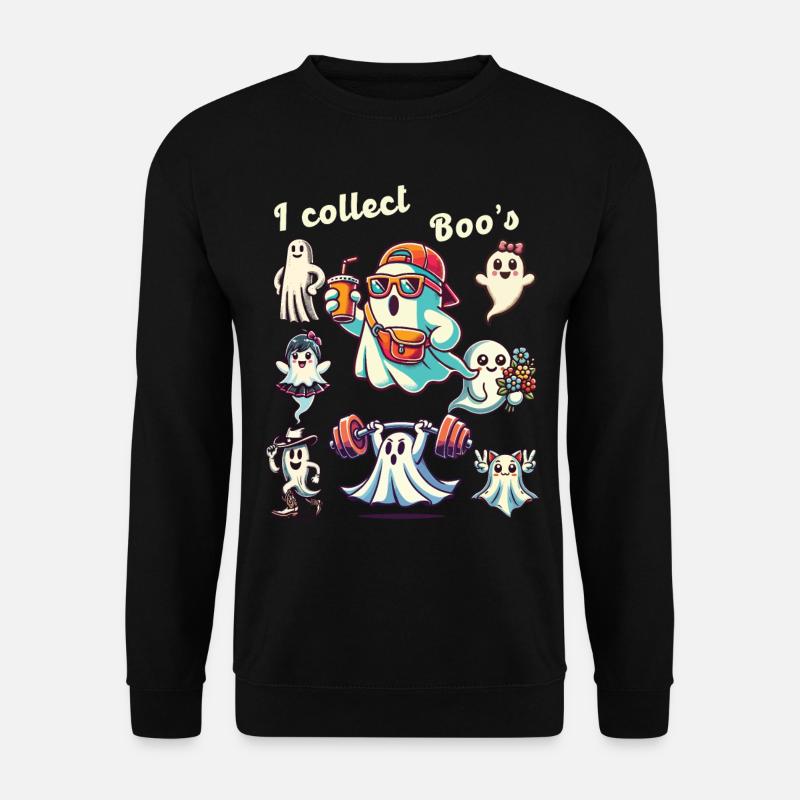 Lustiger Gespenster Sammler Vintage Retro Design - Unisex Pullover - Schwarz