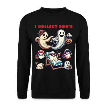 Drôle fantôme collection Vintage Retro Design - Sweat-shirt Unisexe - noir - Devant - Alina (178cm) & Michal (187cm)