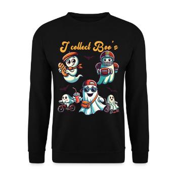 Drôle fantôme collection Vintage Retro Design - Sweat-shirt Unisexe - noir - Devant - Alina (178cm) & Michal (187cm)