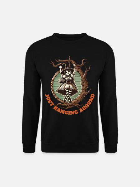 Juste traîner drôle de dicton d’Halloween - Sweat-shirt Unisexe - noir