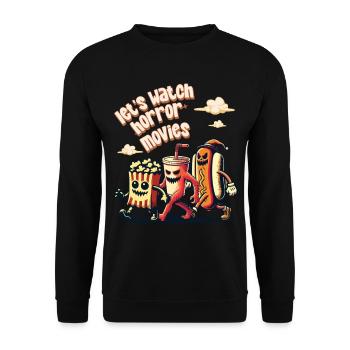 Yummy Funny Halloween Design Horror Movies - Unisex Sweatshirt - black - Front - Alina (178cm) & Michal (187cm)