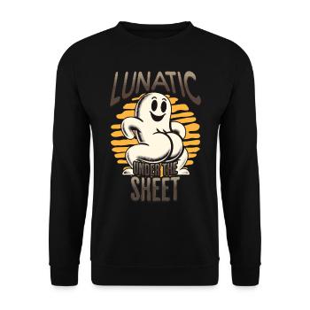 Funny Ghost Design Humorous Sarcastic - Unisex Sweatshirt - black - Front - Alina (178cm) & Michal (187cm)