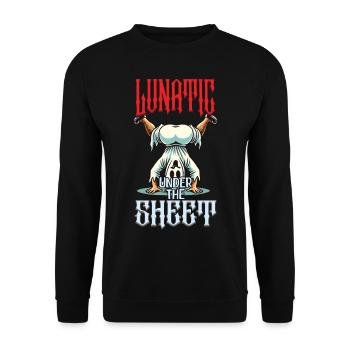 Funny Ghost Design Humorous Sarcastic - Unisex Sweatshirt - black - Front - Alina (178cm) & Michal (187cm)