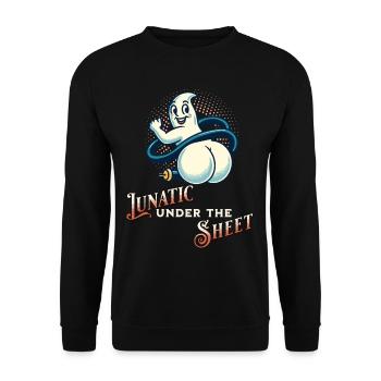 Ghost Shows Butt Funny Saying Design - Unisex Sweatshirt - black - Front - Alina (178cm) & Michal (187cm)