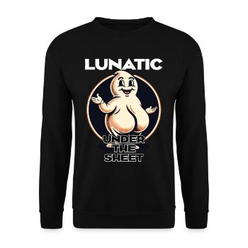Funny Ghost Design Humorous Sarcastic - Unisex Sweatshirt - black - Front - Alina (178cm) & Michal (187cm)