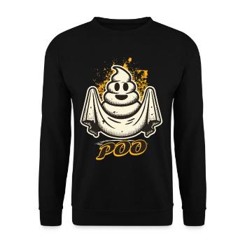 Drôle de caca tas fantôme caca au lieu de boo - Sweat-shirt Unisexe - noir - Devant - Alina (178cm) & Michal (187cm)