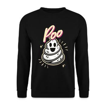 Drôle de caca tas fantôme caca au lieu de boo - Sweat-shirt Unisexe - noir - Devant - Alina (178cm) & Michal (187cm)