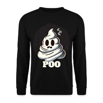 Drôle de caca tas fantôme caca au lieu de boo - Sweat-shirt Unisexe - noir - Devant - Alina (178cm) & Michal (187cm)