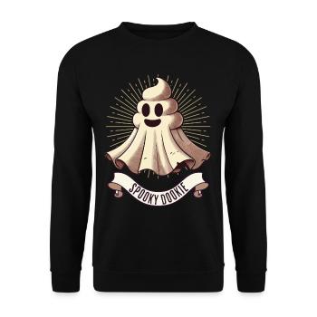 Drôle caca tas fantôme caca humoristique - Sweat-shirt Unisexe - noir - Devant - Alina (178cm) & Michal (187cm)